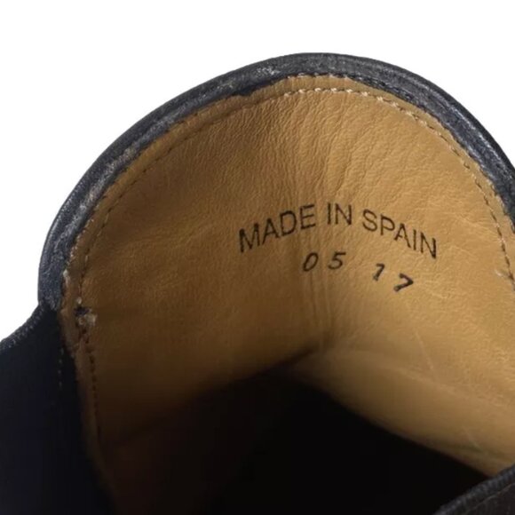 Bowen Womens Chelsea Boots Black Leather US 7.5 UK 6.5 Ankle Booties Spain Luxe - Picture 7 of 13